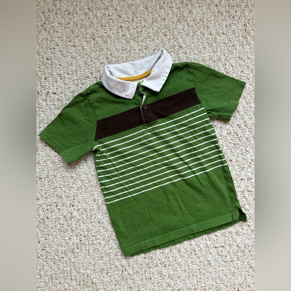 Boys Green Polo Short Sleeve Shirt Size 4T